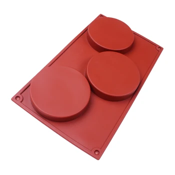 

Silicone Mold [Coaster, 3 Cups] Resin Soap Mold Jewelry Making Cake Bakeware-Non-Stick Silicone Tray