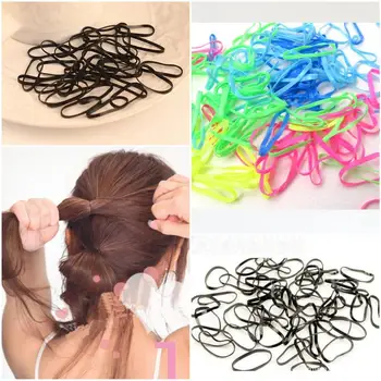 

300pcs Rubber Hairband Rope Ponytail Holder Elastic Hair Band Ties PlaiUL