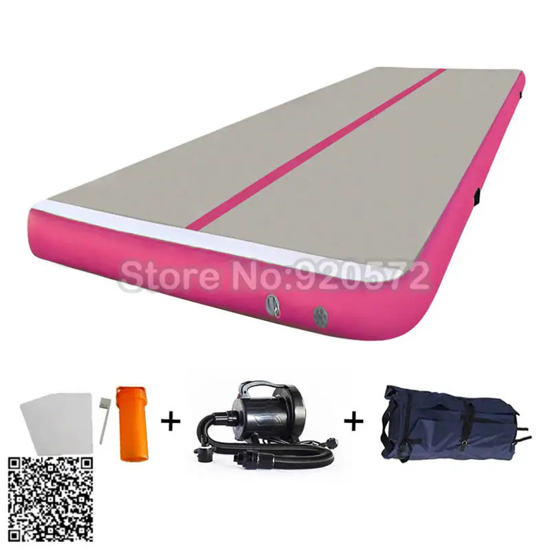 Livraison gratuite 5m rose gonflable pas cher gymnastique matelas gymnase dégringolade Airtrack plancher Tumbling Air piste à vendre