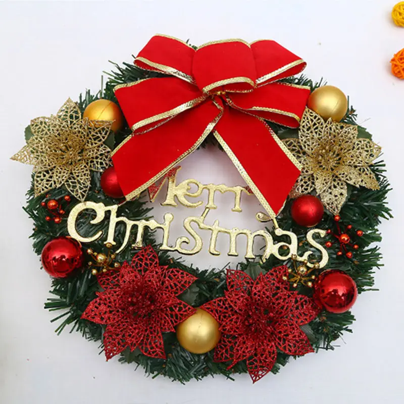 

Christmas Wreath Garland Hanging Xmas Ornaments Window Door Decor Christmas Party Decoration Kids Christmas Gift Wreath Flowers