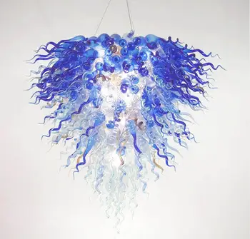 

Modern Murano Glass LED Chandelier Lighting American Pride Chandelier Large Blue Glass Chandelier for Home Hotel Art Decoration
