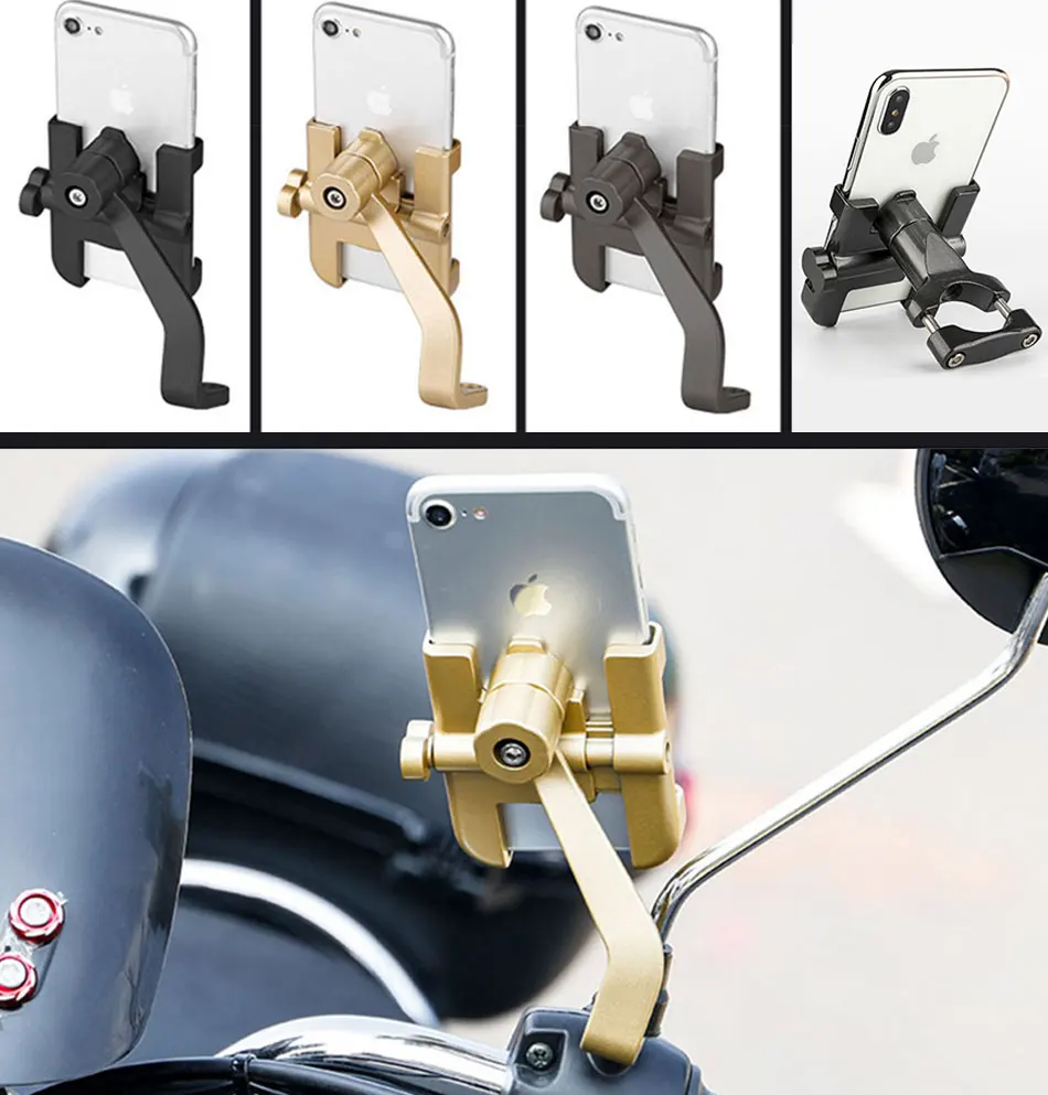 Алюминиевый держатель для телефона на велосипед, мотоциклетный кронштейн для 3,5-6,2 дюймового смартфона, регулируемая поддержка gps, подставка для телефона на велосипед