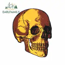 EARLFAMILY 13cm x 9.3cm for SKULL Voodoo Skeleton Anime Funny Car Stickers RV VAN 3D DIY Fine Decal Vinyl JDM Truck Graphics