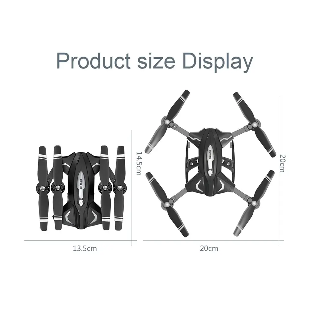 F69 Складная RC игрушка Дрон wifi FPV 1080 P/480 P широкоугольная HD камера удержание высоты Безголовый режим RC AirplaneModel с 2/3 батареей