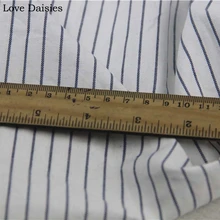 Хлопковая/льняная окрашенная пряжа белая черная 0,9 см полосатая ткань для DIY летняя Осенняя блуза рубашка Топ Брюки Подушка Ткань