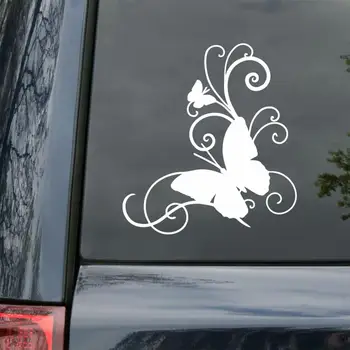 

15cm Car Rear Windshield Sticker Butterfly Flower Shape Car Sticker Decals Auto Rear Windshield Car Sticker Decoration
