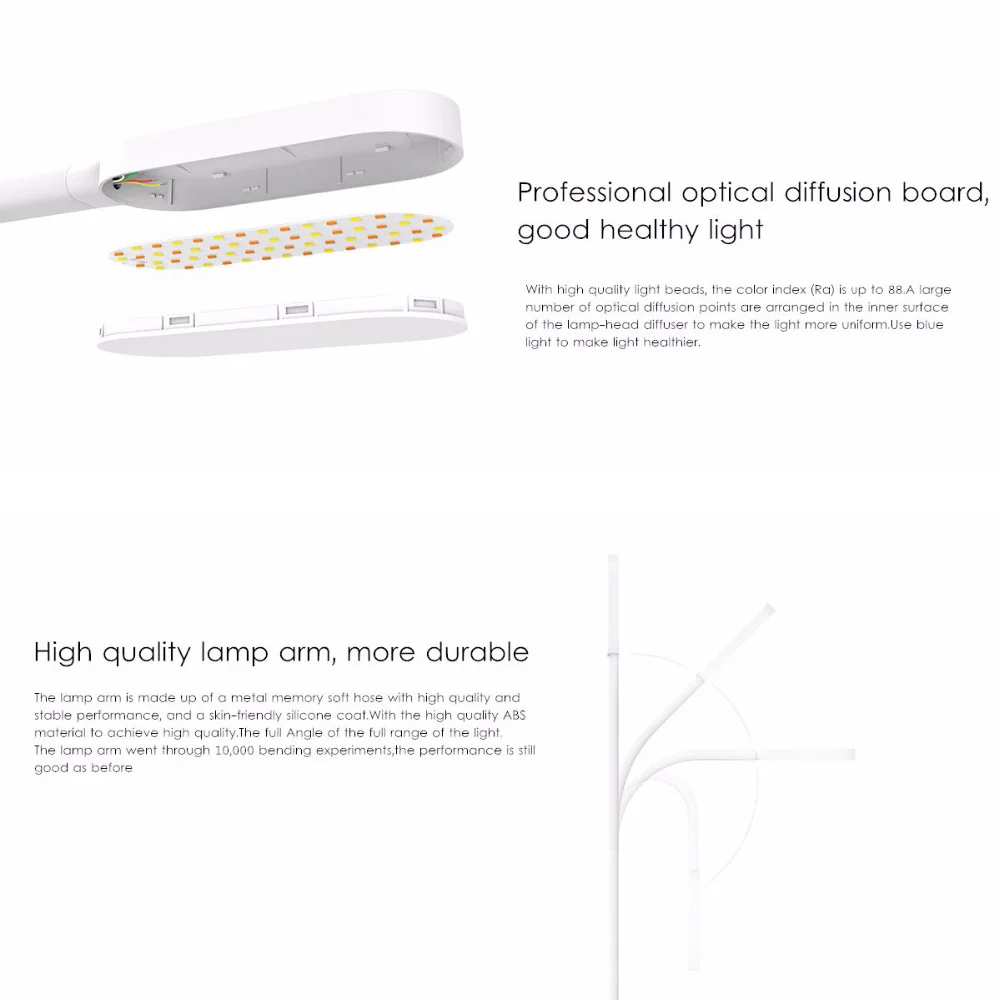 Xiaomi Yeelight Mijia светодиодный настольный светильник, умная Складная сенсорная Регулируемая Настольная лампа для чтения, яркие огни, Новинка