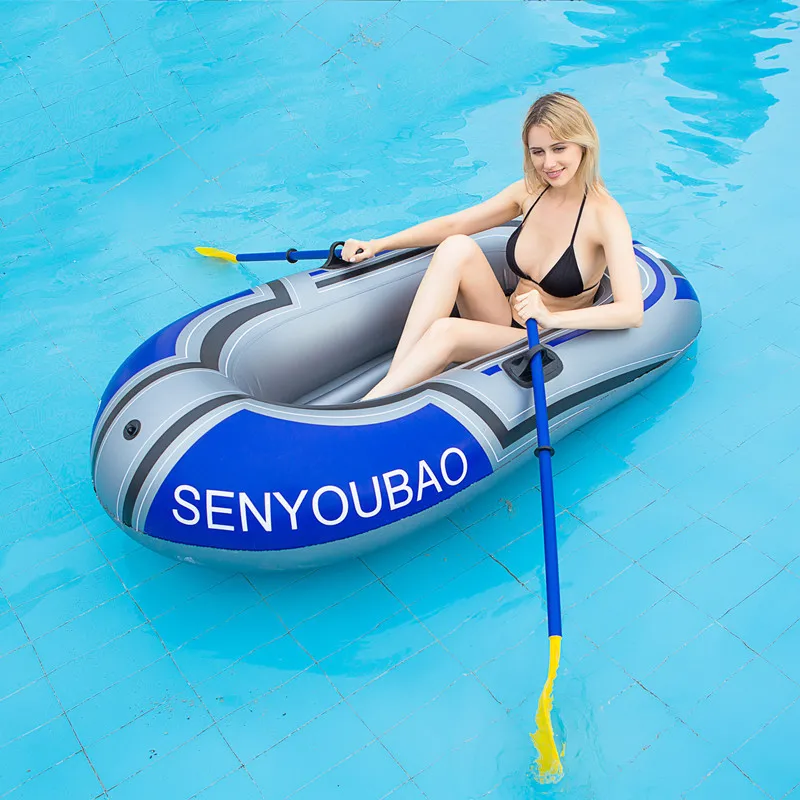 PVC Material Inflatable Kayak Boat Thick Folding Assault Fishing 150X100cm Single fishing boat inflatable kayak