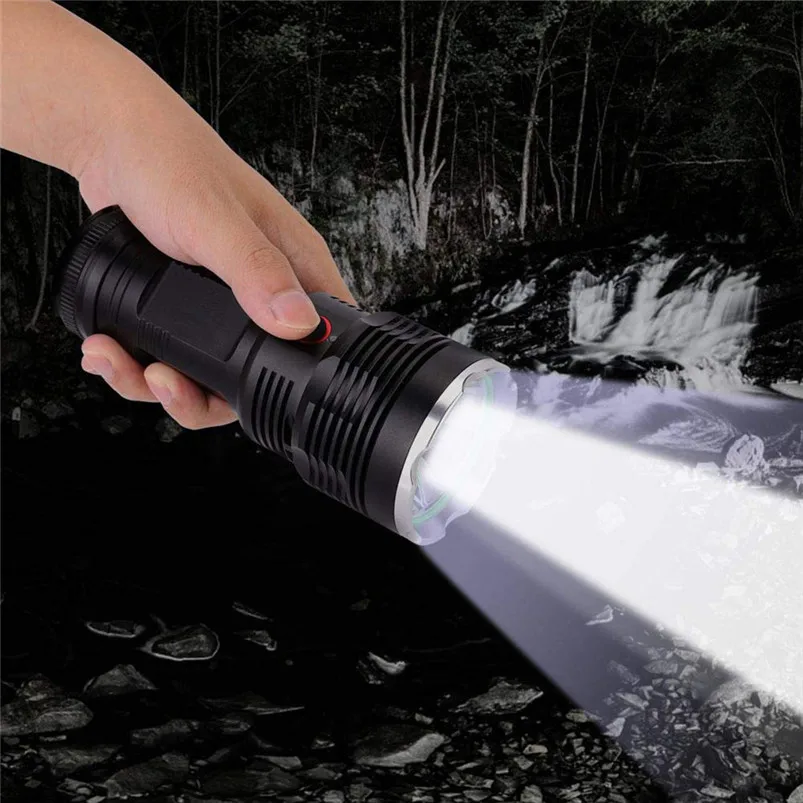 XHP50 Led Flashlight Rechargeable Aluminum Alloy Night Climbing Flashlight Waterproof Lamp USB Charging Lanterna 40AUG702