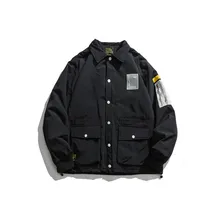 19 зима японский ретро мульти-карман оснастки пальто Мужская функциональная ветер тренд дикая хлопковая одежда