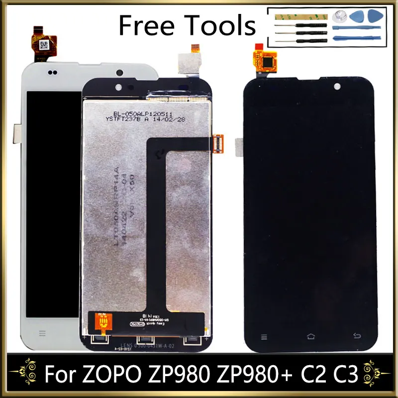 Для ZOPO ZP980 + C2 C3 экран ЖК дисплея в сборе с сенсорным экраном сборе|Экраны для