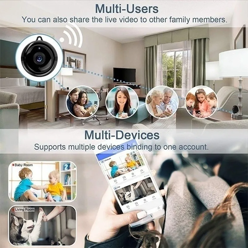 Мини wifi камера 1080P Full HD микро видеокамера широкоугольный объектив инфракрасное ночное видение сеть умный мониторинг Домашняя безопасность