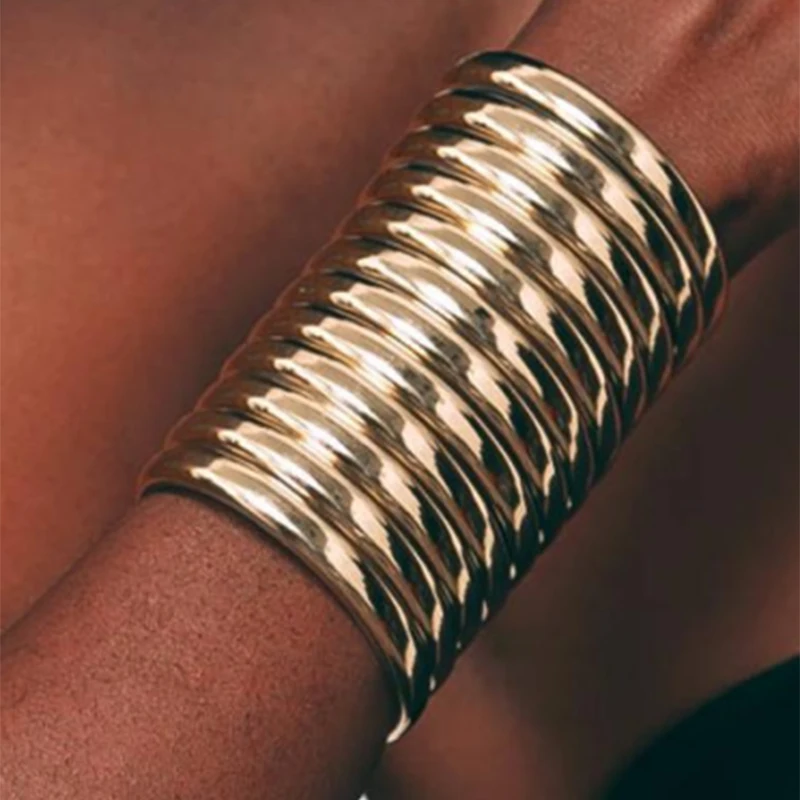 Boho stijl sieraden grote ring Lange verklaring ketting & chunky manchet armband verstelbare ring set verstelbare verklaring ring Sieraden Sieradensets 