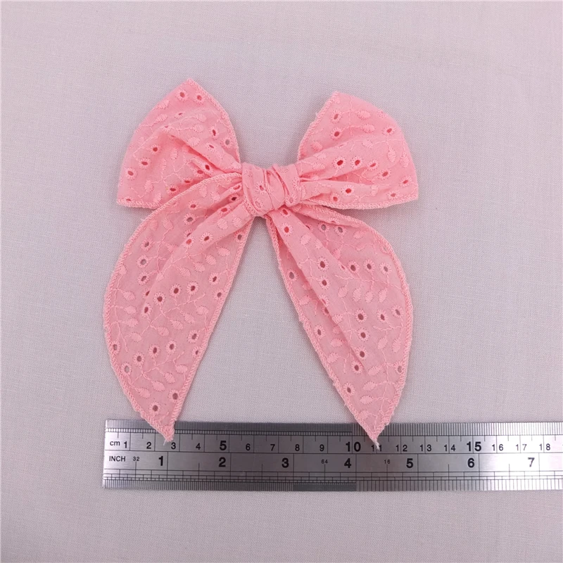 Fable Bow Hair Clips Baby Girls Women Linen Hemmed Hair Bow Clips Cotton Large Tails Hair Bows Accessories Hairgrips ergo baby accessories