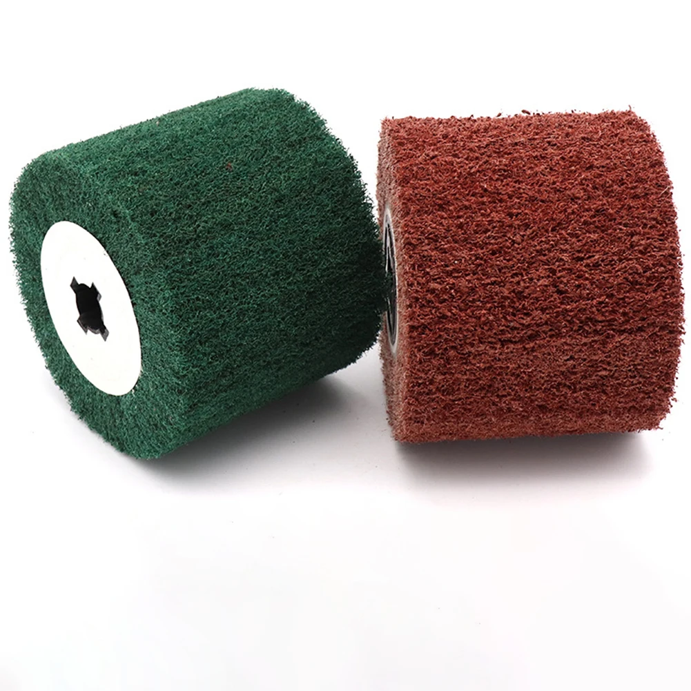 80 Grit Metal Steel Electric Wire Drawing Burnishing Polishing Wheel for Burnishing Machine 120x100mm Polishing Wheel New Hot