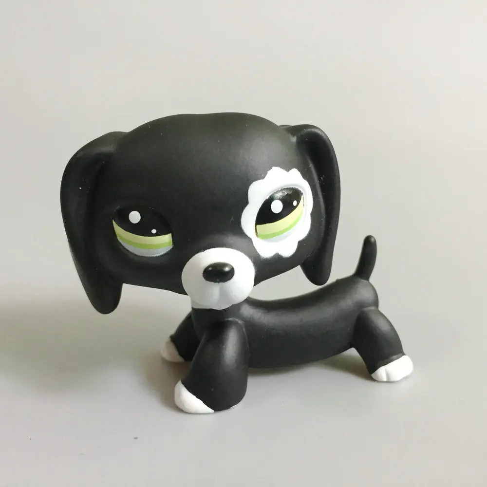 Littlest Pet OOAK черная такса собака ручная роспись фигурка для ребенка игрушка подарок