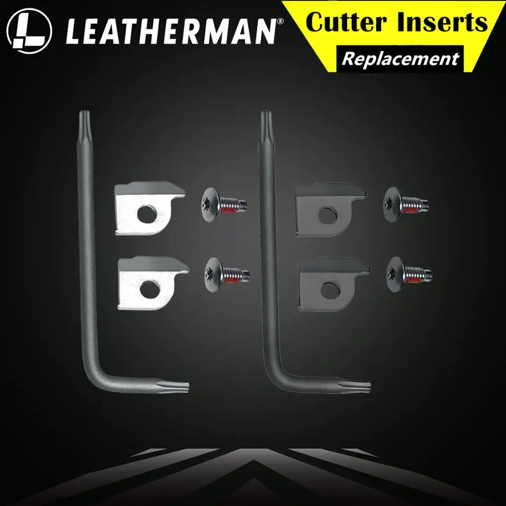 

Leatherman 930350/55 Multi-Tool Replacement Wire/Hard-Wire Cutter Inserts, Silver/Black