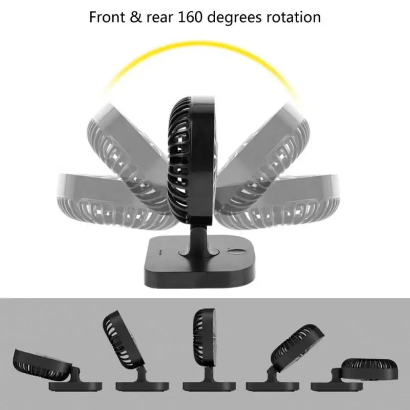 5 в портативный маленький мини авто USB вентилятор, вращение на 360 градусов, автомобильные вентиляторы для дома и офиса, черные автомобильные аксессуары