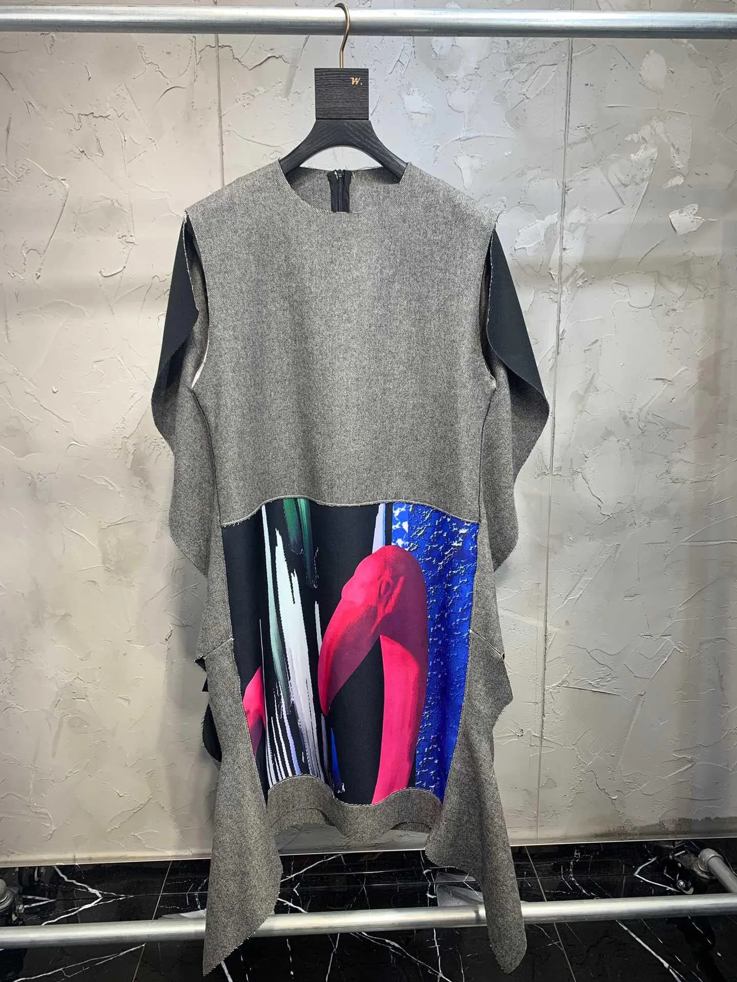 2019FW новые женские модные принты лоскутное платье женское Повседневное платье без рукавов ddxgz2v 9,02