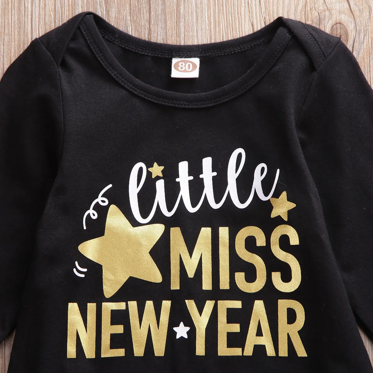 Little Miss New Years Clothing Newborn Girls Boys Rompers Long Sleeve Jumpsuit Outfit Clothes For Kids Baby Clothes
