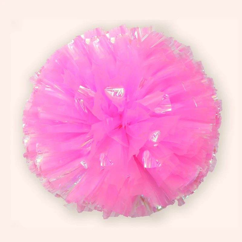ring pink 6 шт./3 пары пластиковые ручки с металлическими помпонами для Черлидинга cheer pom ball cheer dance decorator Клубные товары для спорта - Цвет: ring pink