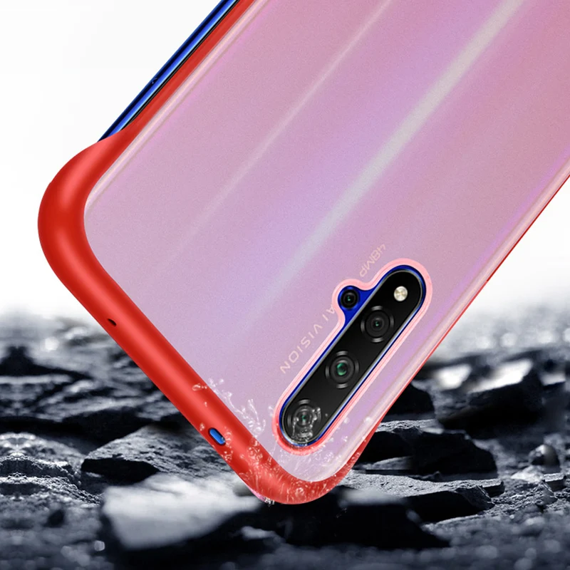 Frameless Transparent Matte Hard Phone Case For Huawei Honor 20 Pro Nova 5 Pro Case Honor 20 Pro Nova 5 Pro With Ring Lanyard