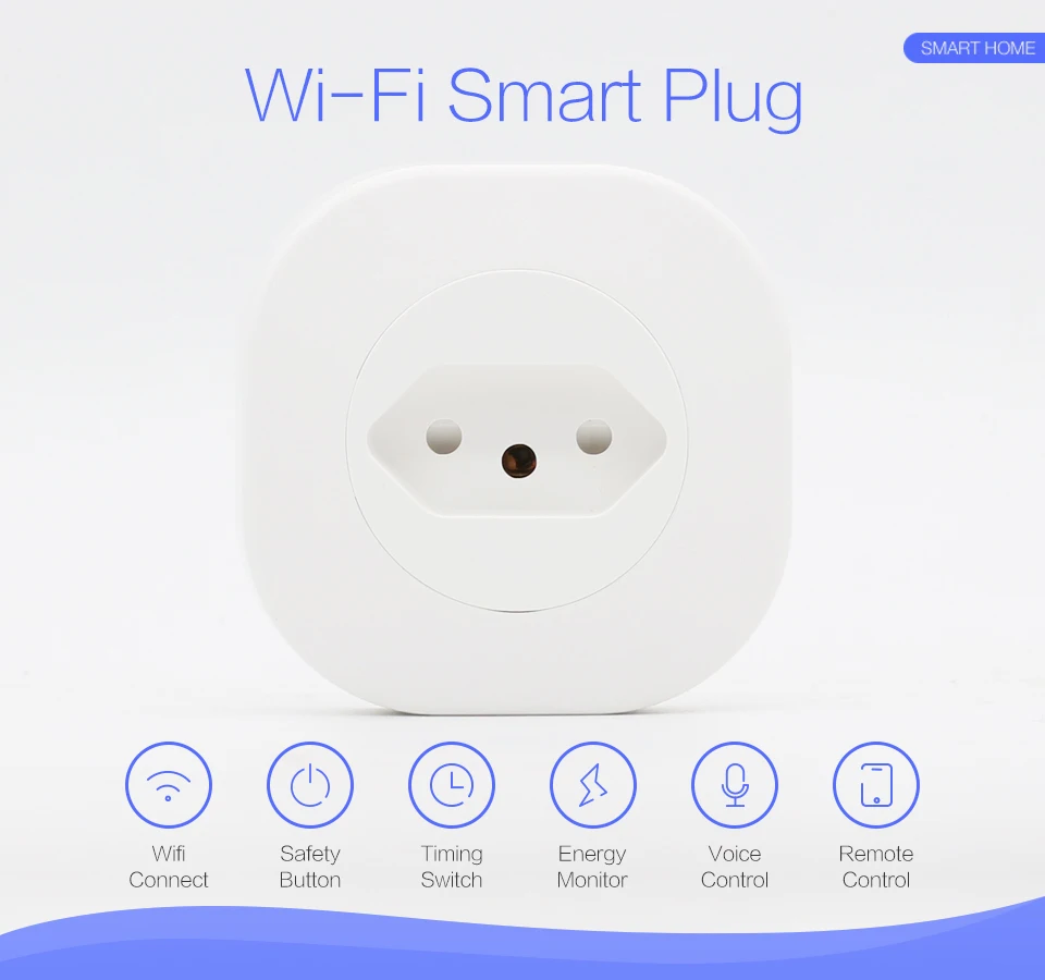 Бразилия Смарт Wi-Fi Разъем питания 16A беспроводной Голосовое управление розетка "умные" аксессуары для дома работать с Alexa Google Assistant