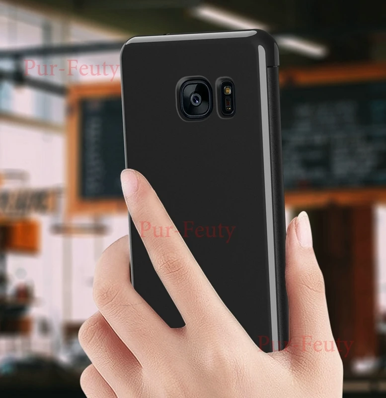 Чехол для samsung Galaxy S7 G930FD прозрачный зеркальный смарт-держатель-книжка защита Модный чехол для samsung Galaxy S7 SM-G930fd