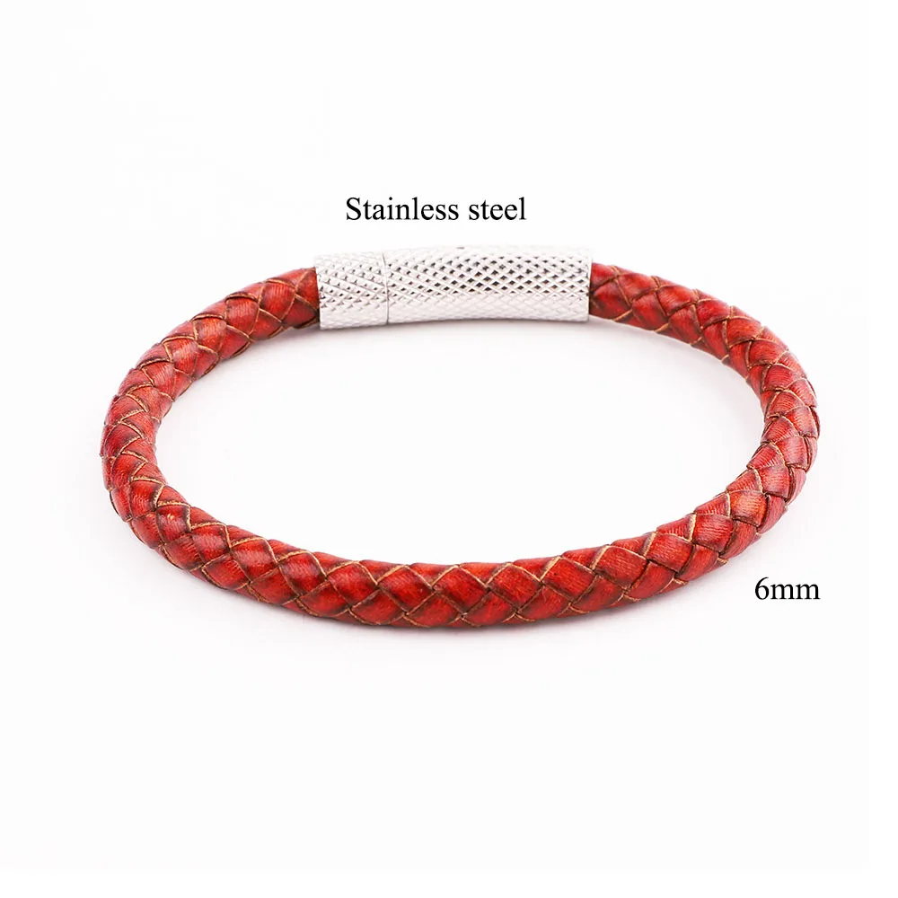 Men Bracelet Set New Design Stainless Steel Vintage Leaf Feather Charm Lion Natural Stone Genuine Leather Bracelet Men - Image 3