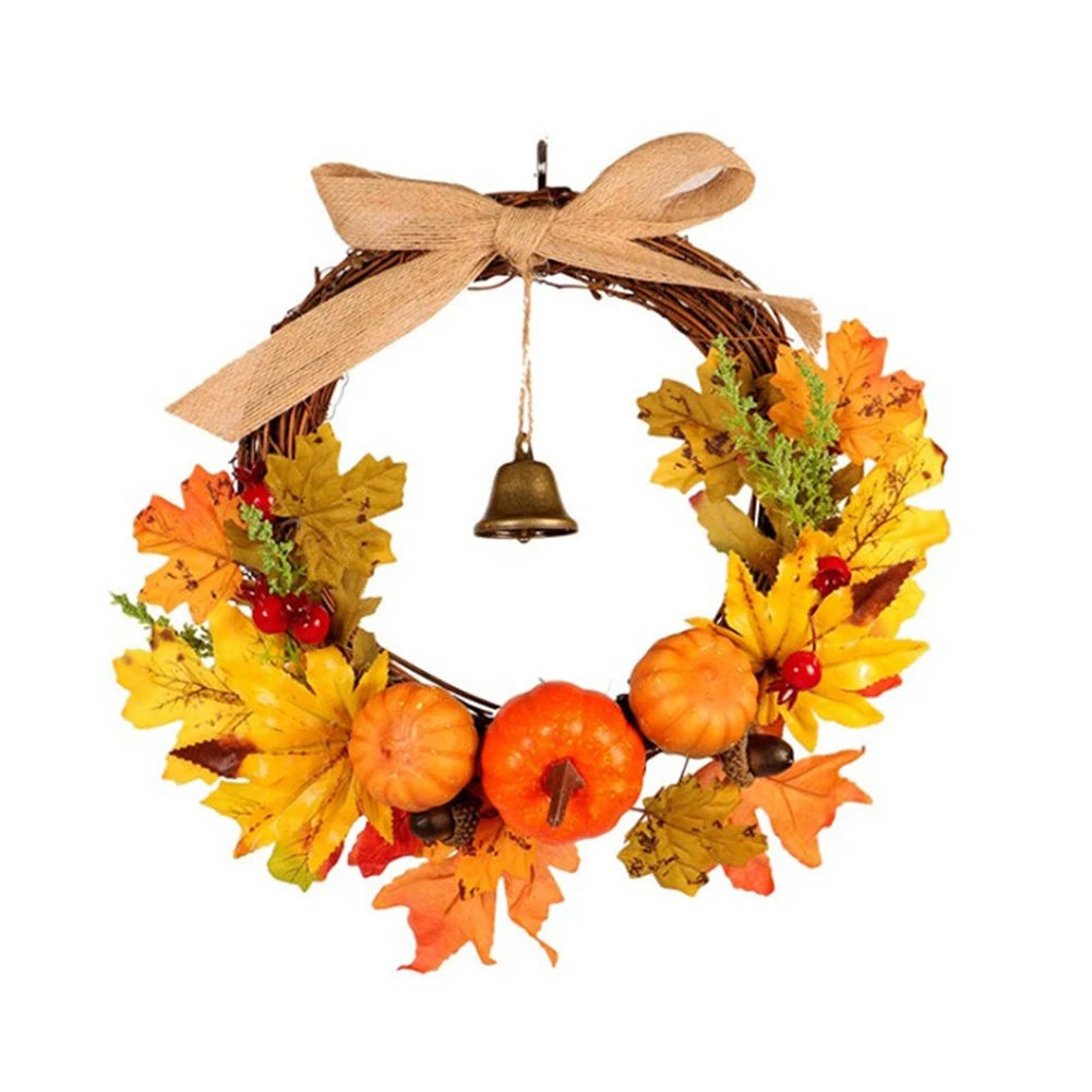 Christmas Halloween Artificial Wreath Party Home Decoration Supplies Gift Autumn Harvest Door Garland Thanksgiving Christmas Halloween Artificial Wreath Party Home Decoration Supplies Gift Autumn Harvest Door Garland Thanksgiving