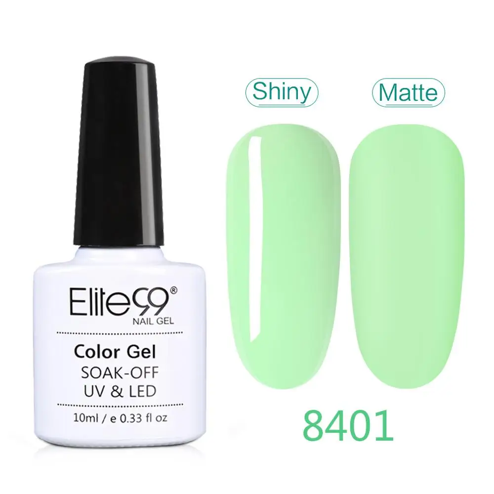 Elite99 10ml Matte Top Coat Color UV Gel Nail Polish Gray Series Semi Permanent Soak Off UV Gel Varnish DIY Nail Art Gel Paint - Цвет: 8401