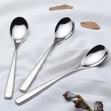 304 Толстая Западная пищевая ложка из нержавеющей стали, ложка для кофе, 4 мм, детская ложка для супа, настраиваемая Западная F