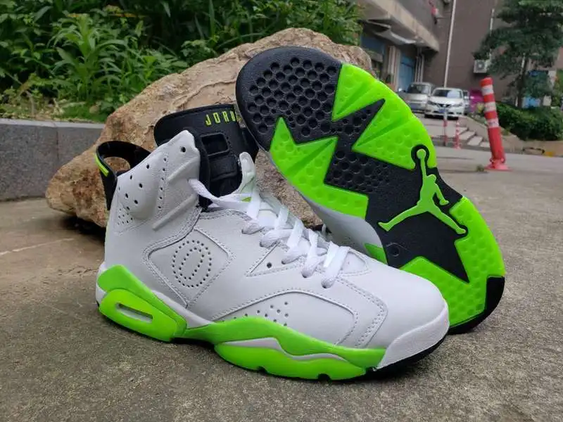 543390 448 Новинка Jordan 6 Ретро Мужская обувь Баскетбольная обувь кроссовки поколение белые и зеленые крылья износостойкие 543390 448 - Color: 543390 448