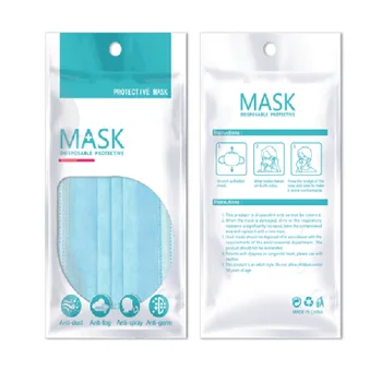 

10 Pcs/Pack Disposable Face Mask Waterproof Dustproof Breathable Adult Three-Layer Masks CE Certification Protective Mask