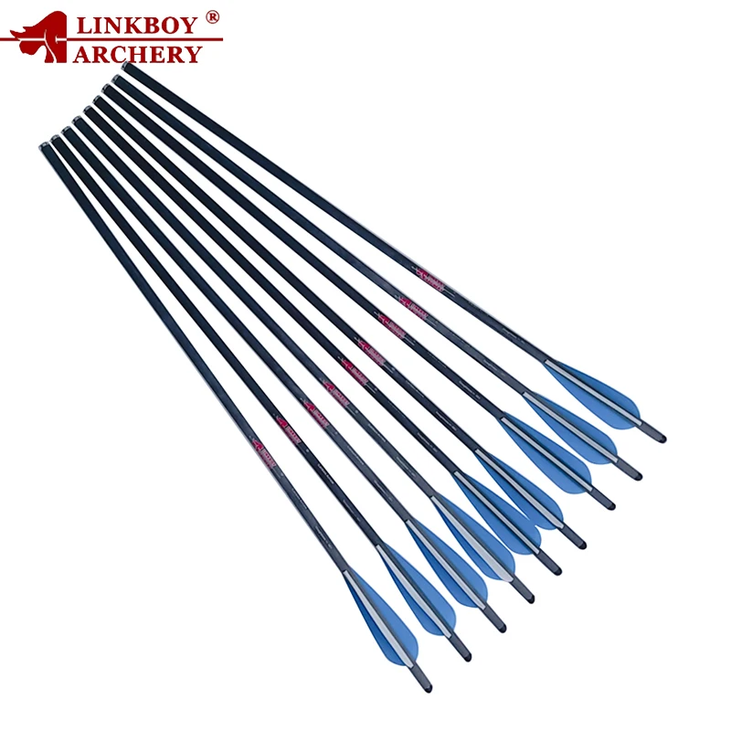 

6/12/24/36Pcs High Quality Carbon Crossbow Arrow 17/20/22 Inches OD 8.8mm 100gr Arrow Point for Archery Hunting Shooting
