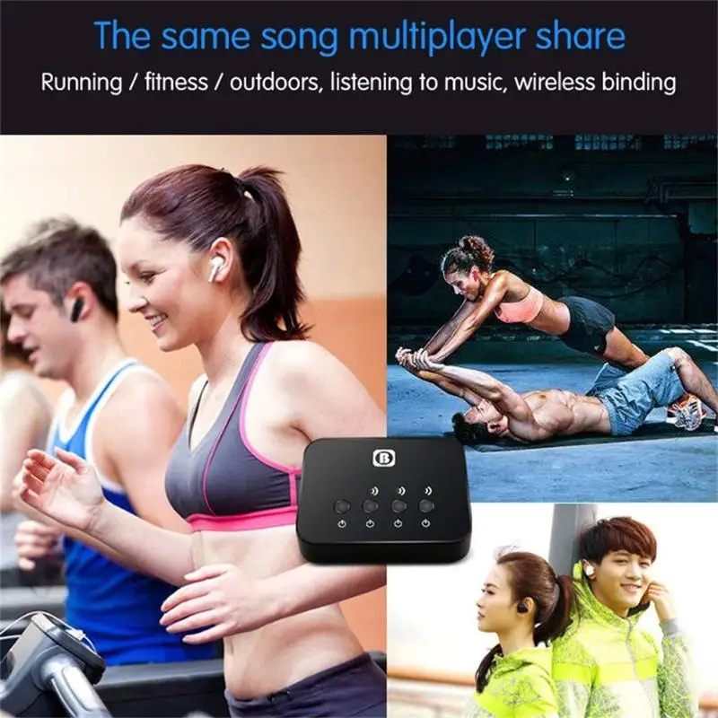 Беспроводной адаптер изысканное мастерство прочный BW-107 1 до 3 Bluetooth Shareware передатчик для ТВ Dual Link