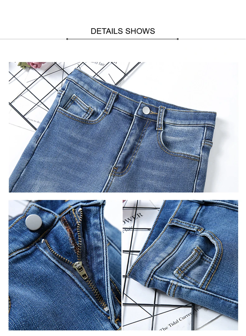 Зимние теплые джинсы для женщин, большие размеры, синий светильник, синие однотонные обтягивающие флисовые плотные узкие брюки с бархатными джинсовыми брюками