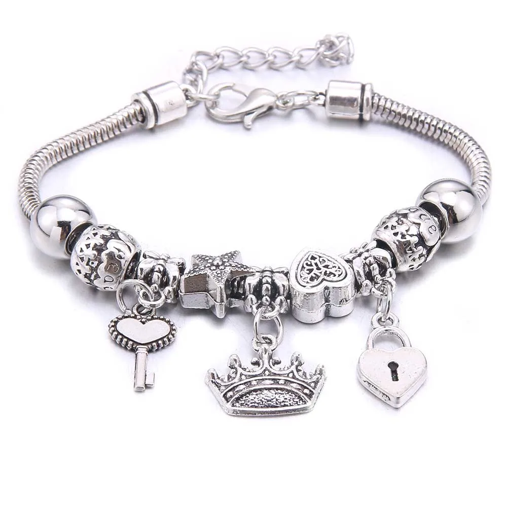 charm bracelet bangles jewelry fit women girl friendship gift bracelet jewelry