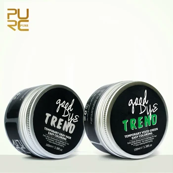 

PURC New good dye trend gray color and green color one time wash hair color instrant hair colour fashion hair care cream 2 sets