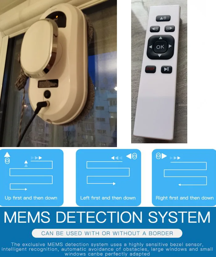 Пылесос для чистки окон и стекол, робот с дистанционным управлением, высокое всасывание, анти-падение, лучший робот-пылесос
