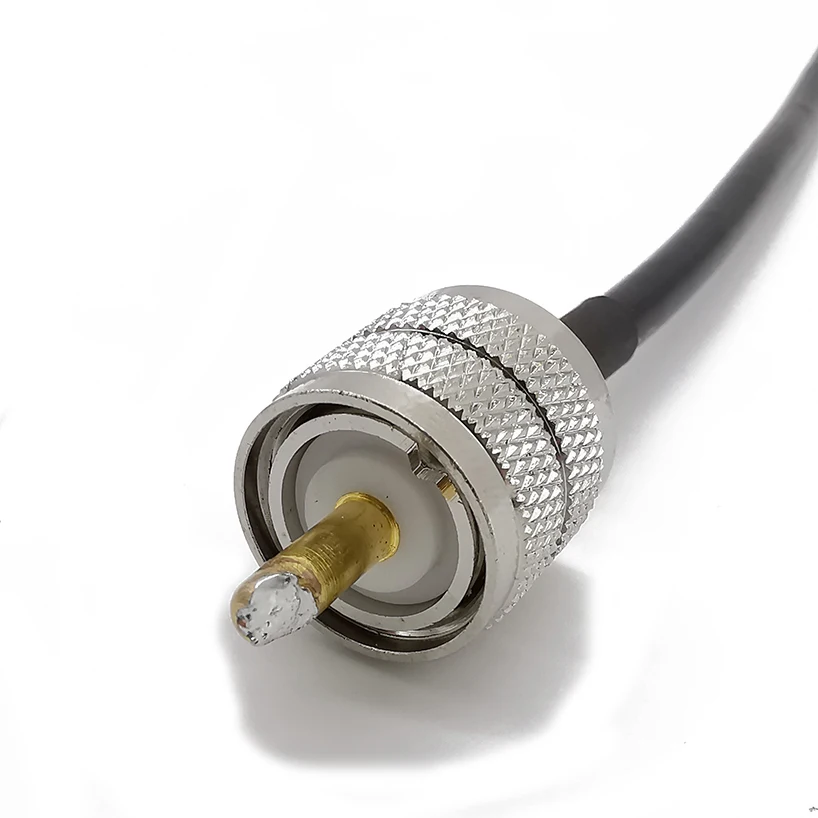 UHF PL259 штекер к UHF SO239 женский правый угол переборки крепление LMR200 кабель для двухстороннего радио любительский радио Мобильный трансивер