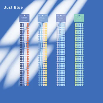 

1 Sheet Kawaii Washi Tape Cute Ins Style Dot Basic Hand Account Material Stickers Diary Journal Decoration Stationery Stickers