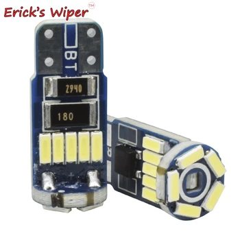 

Erick's Wiper 2x T10 Led Canbus W5W Led Bulbs 168 194 White Signal Lamp Reading Dome License Plate Light Car Interior Lights