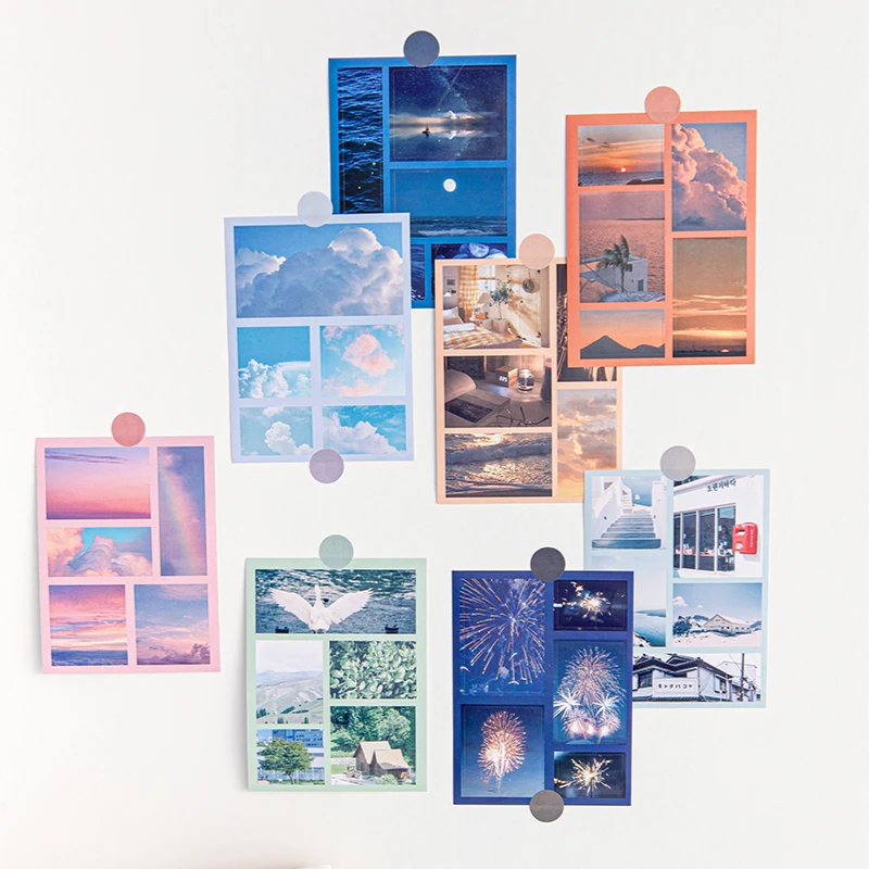 JIANWU 2 шт плавающий мир серии стикер эстетический пейзаж декоративный аблум