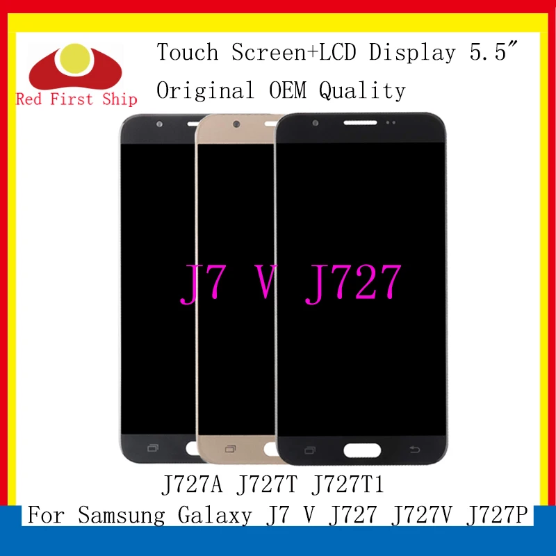 Оригинальный ЖК-дисплей 10 шт./лот для Samsung Galaxy J7 V J727 J727V J727P с сенсорным экраном и
