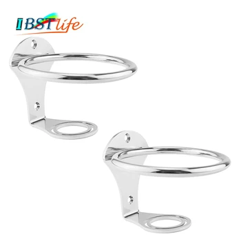 

2PCS Stainless Steel 304 Cup Drink Holder Can Bottle Holder Stand Mount Support Auto Car Marine Boat Truck RV Fishing Box