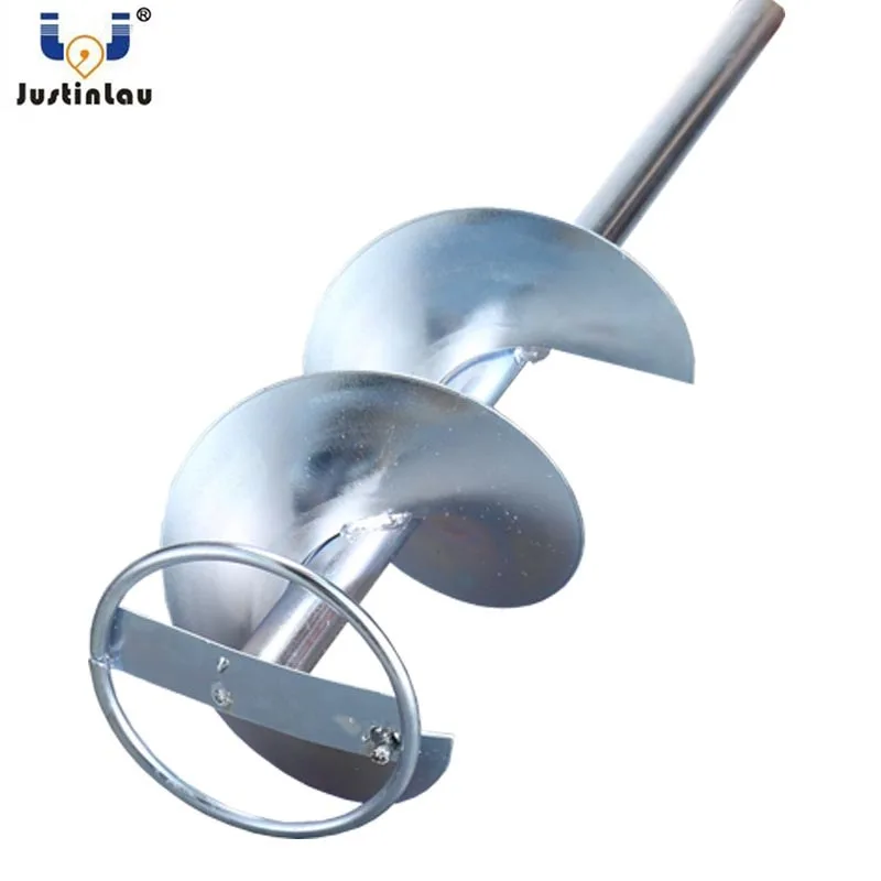 

JUSTINLAU Concrete mixing rod spiral blade electric hammer stirring fast cement agitator tiling tool Stirring rod
