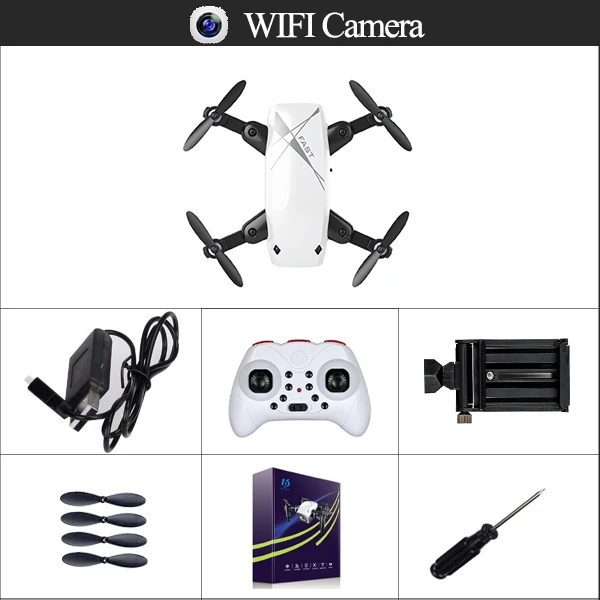 S9M WiFi FPV складной мини Радиоуправляемый Дрон высота 2,4G 720P камера Дрон селфи-Квадрокоптер приложение управление RC Вертолет подарок S9HW S9 - Цвет: S9W-0.3MP-1B