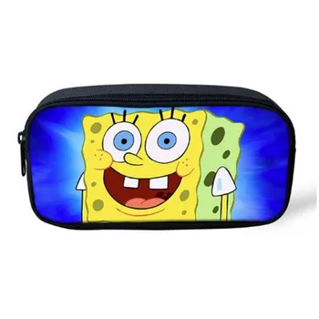 

Fashion Cartoon spongebob school Pencil Bags for Children Girls Boys Storage Bag Women School Pencil Box Cosmetic Cases