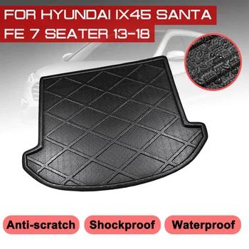 

For Hyundai IX45 Santa Fe 7 Seater 2013-2018 Car Rear Trunk Boot Mat Waterproof Floor Mats Carpet Anti Mud Tray Cargo Liner